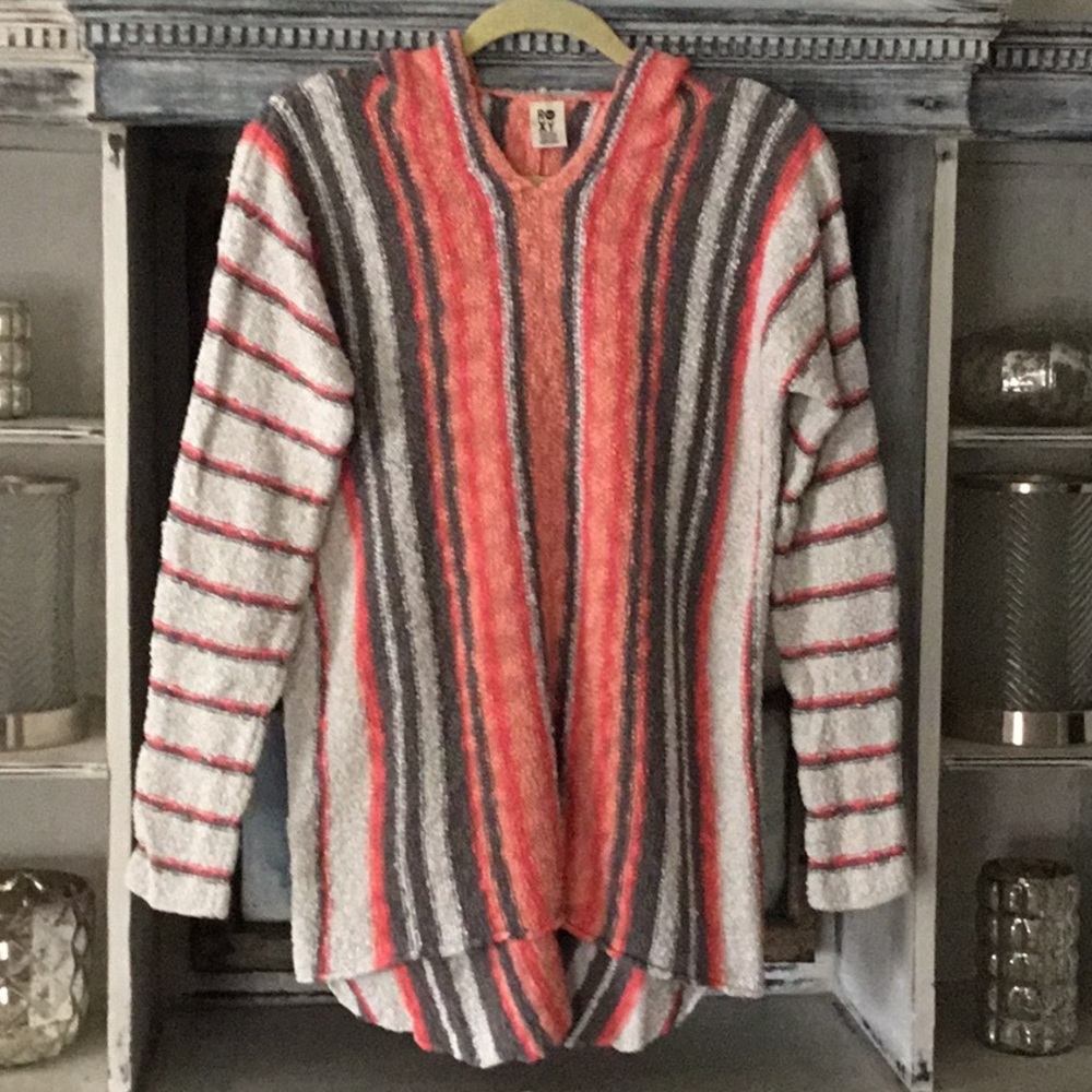 Roxy Hooded Baja Sweater SZ M EUC